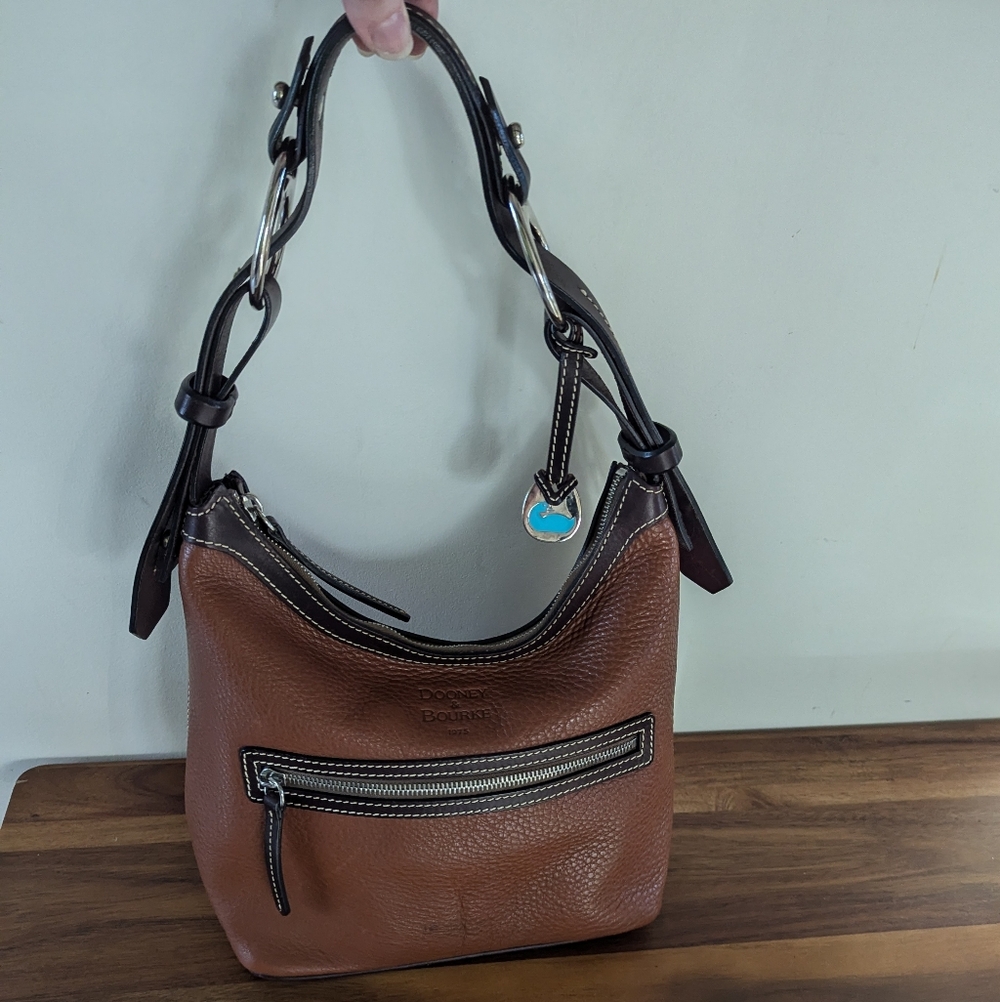 Dooney & Bourke Brown Leather Hobo Handbag